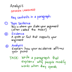 First Analytical Writing