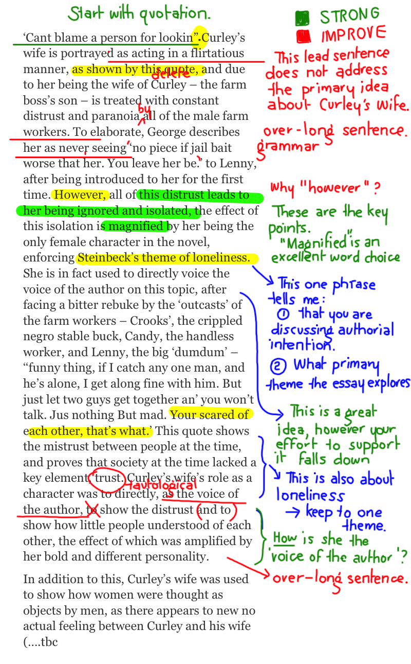 writing an annotation for an article